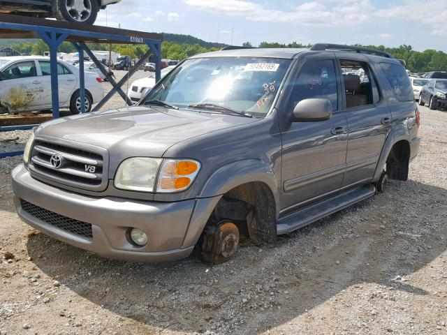 5TDZT38A93S193716 - 2003 TOYOTA SEQUOIA LI GRAY photo 2