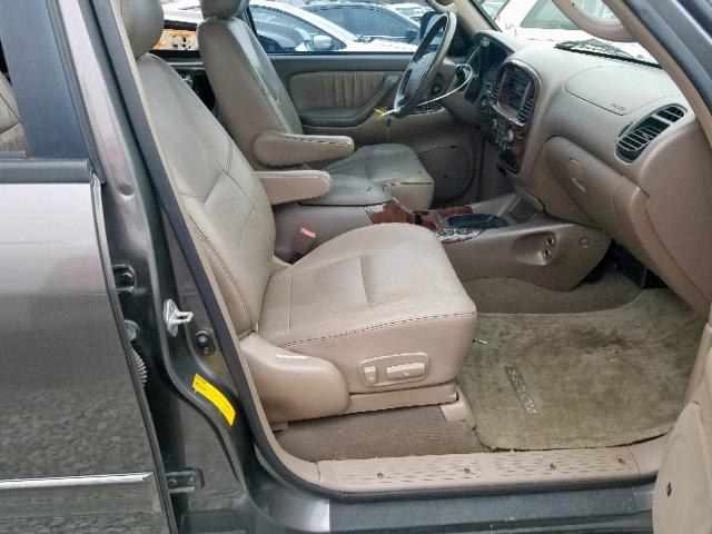 5TDZT38A93S193716 - 2003 TOYOTA SEQUOIA LI GRAY photo 5