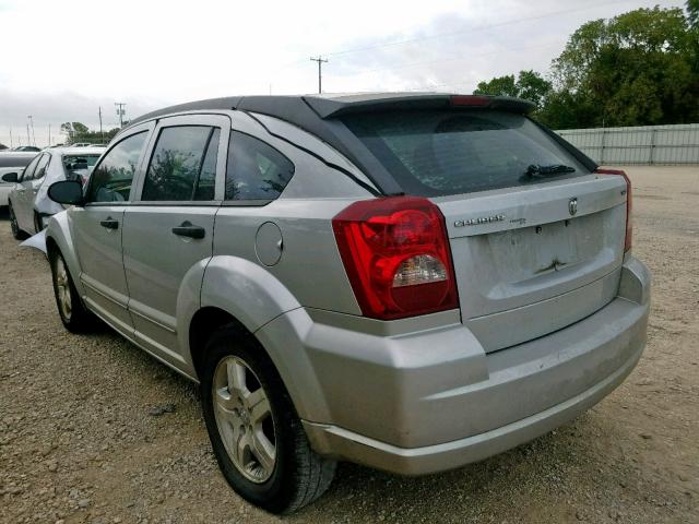 1B3HB48B07D252703 - 2007 DODGE CALIBER SX GRAY photo 3