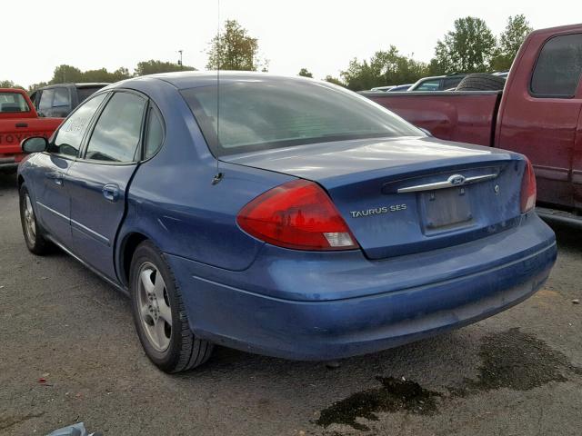 1FAFP55252G243252 - 2002 FORD TAURUS SES BLUE photo 3