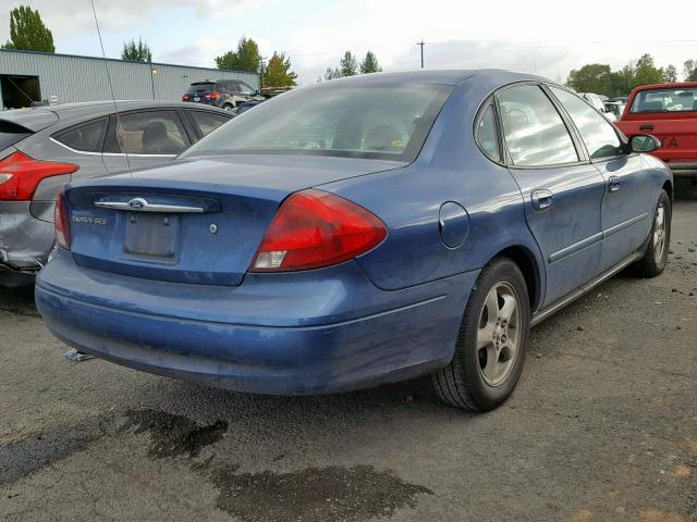 1FAFP55252G243252 - 2002 FORD TAURUS SES BLUE photo 4