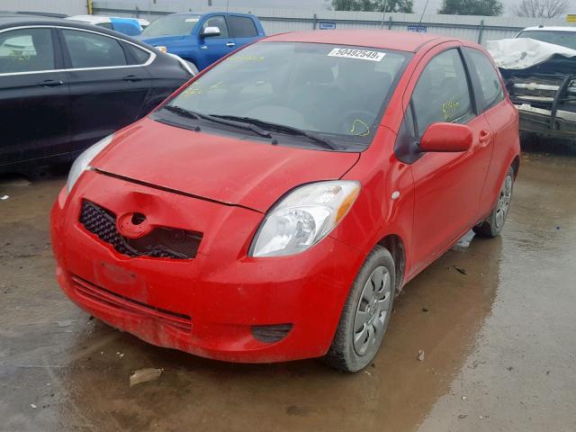 JTDJT923385159830 - 2008 TOYOTA YARIS RED photo 2