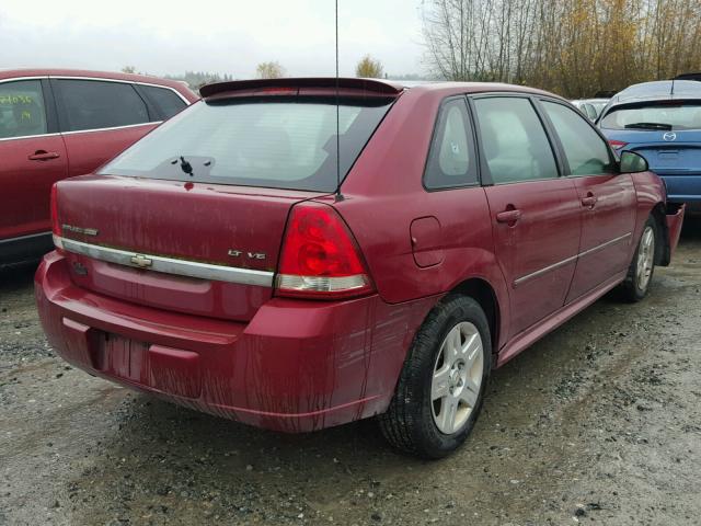 1G1ZT61866F146925 - 2006 CHEVROLET MALIBU MAX მუქწითელი ფოტო 4