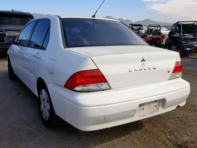 JA3AJ26E73U072020 - 2003 MITSUBISHI LANCER ES WHITE photo 3