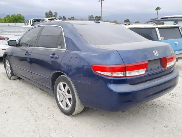 1HGCM66524A044252 - 2004 HONDA ACCORD EX BLUE photo 3