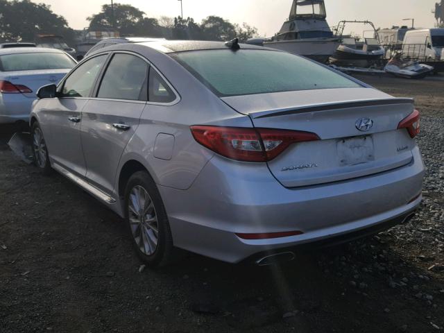 5NPE34AFXFH039200 - 2015 HYUNDAI SONATA SPO SILVER photo 3