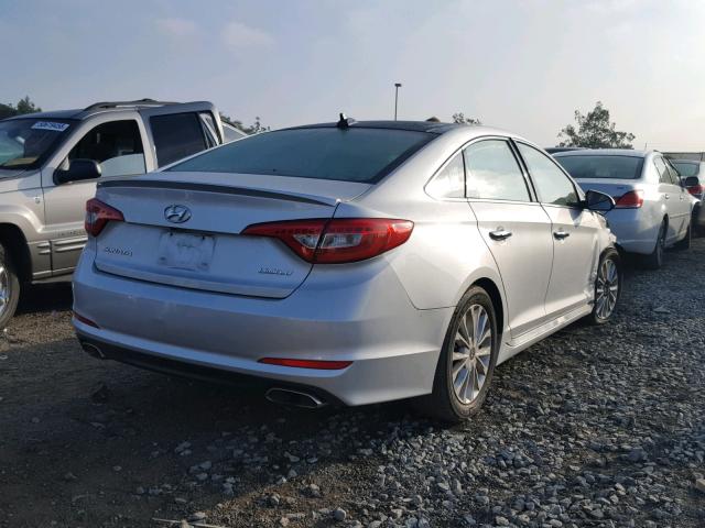 5NPE34AFXFH039200 - 2015 HYUNDAI SONATA SPO SILVER photo 4