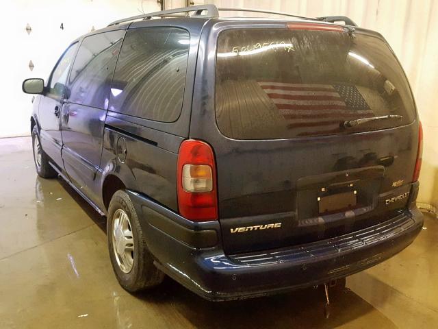 1GNDX03E82D129577 - 2002 CHEVROLET VENTURE BLUE photo 3