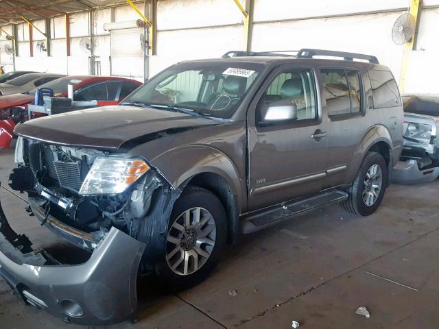 5N1BR18B58C648014 - 2008 NISSAN PATHFINDER TAN photo 2