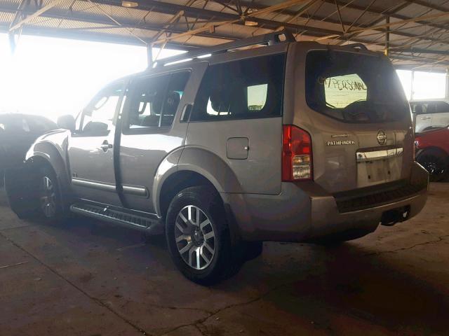 5N1BR18B58C648014 - 2008 NISSAN PATHFINDER TAN photo 3