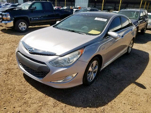 KMHEC4A43BA003828 - 2011 HYUNDAI SONATA HYB SILVER photo 2