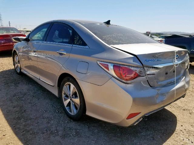 KMHEC4A43BA003828 - 2011 HYUNDAI SONATA HYB SILVER photo 3