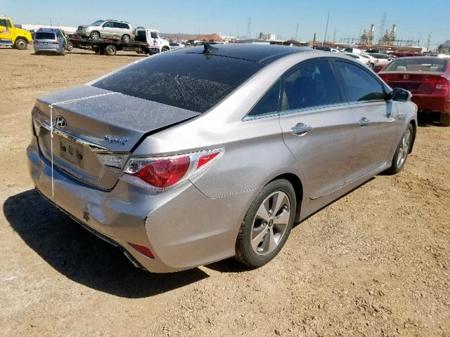 KMHEC4A43BA003828 - 2011 HYUNDAI SONATA HYB SILVER photo 4