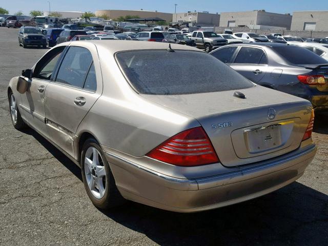 WDBNG75J04A393878 - 2004 MERCEDES-BENZ S 500 GOLD photo 3