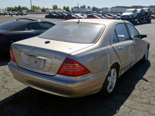 WDBNG75J04A393878 - 2004 MERCEDES-BENZ S 500 GOLD photo 4