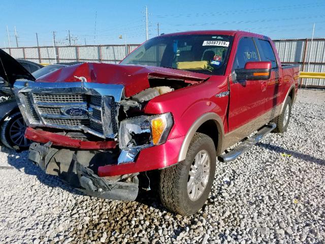 1FTFW1CF9CKE18239 - 2012 FORD F150 SUPER RED photo 2