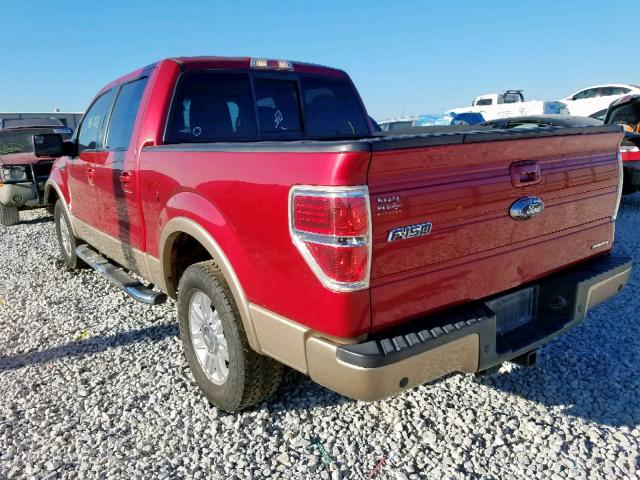 1FTFW1CF9CKE18239 - 2012 FORD F150 SUPER RED photo 3