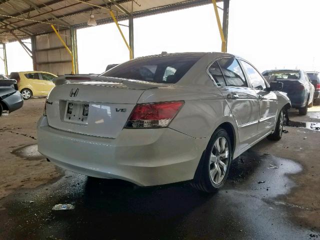 1HGCP368X8A076937 - 2008 HONDA ACCORD EXL WHITE photo 4