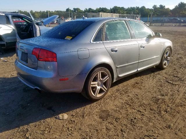 WAUAF78E08A028413 - 2008 AUDI A4 2.0T GRAY photo 4
