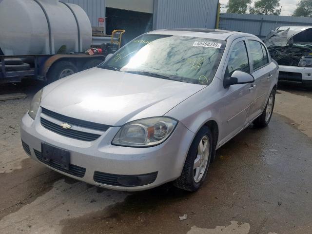 1G1AL58F387173010 - 2008 CHEVROLET COBALT LT SILVER photo 2