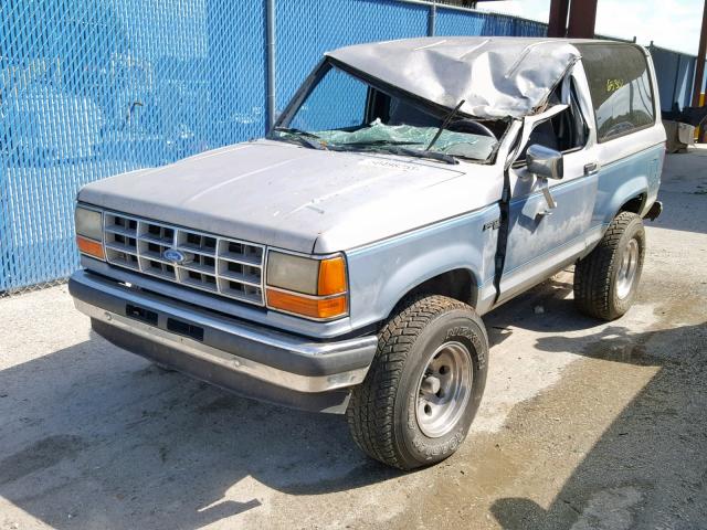 1FMCU14T4LUB36037 - 1990 FORD BRONCO II BLUE photo 2