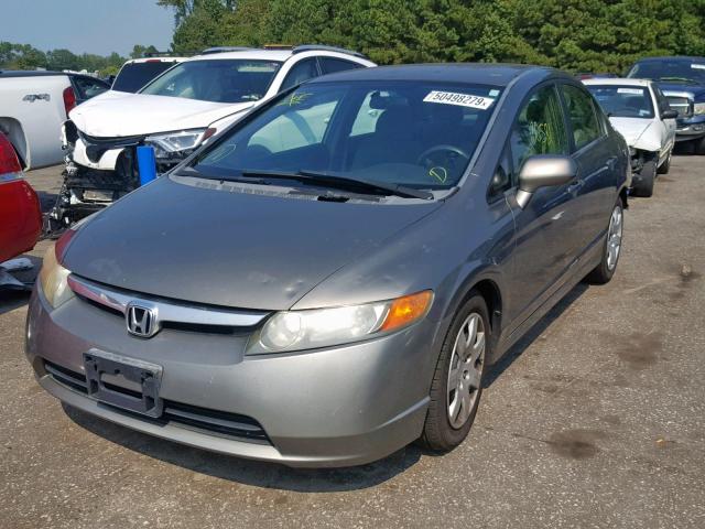 1HGFA16507L110489 - 2007 HONDA CIVIC LX CHARCOAL photo 2