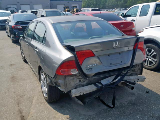 1HGFA16507L110489 - 2007 HONDA CIVIC LX CHARCOAL photo 3