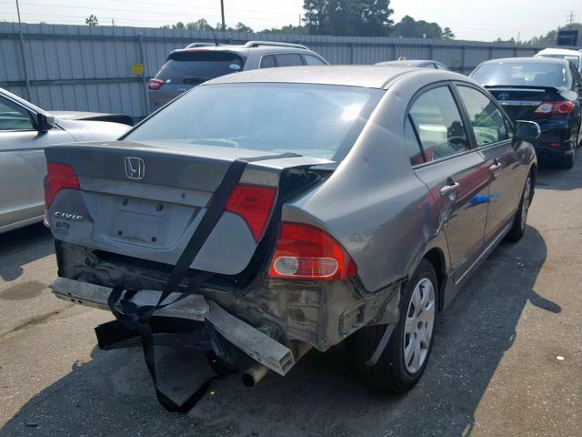 1HGFA16507L110489 - 2007 HONDA CIVIC LX CHARCOAL photo 4