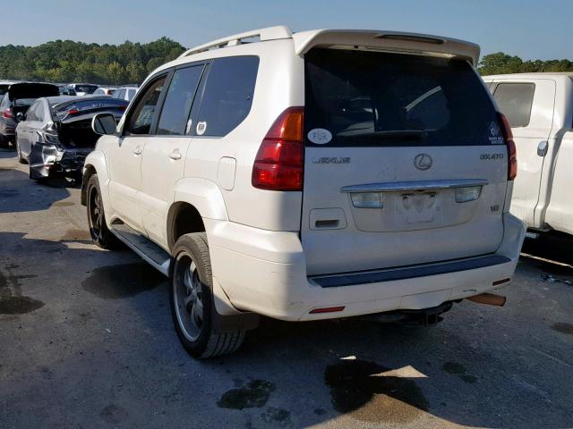 JTJBT20X450077192 - 2005 LEXUS GX 470 WHITE photo 3