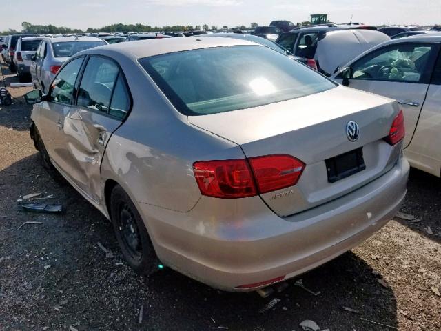 3VW2K7AJXEM231735 - 2014 VOLKSWAGEN JETTA BASE 棕色 照片 3