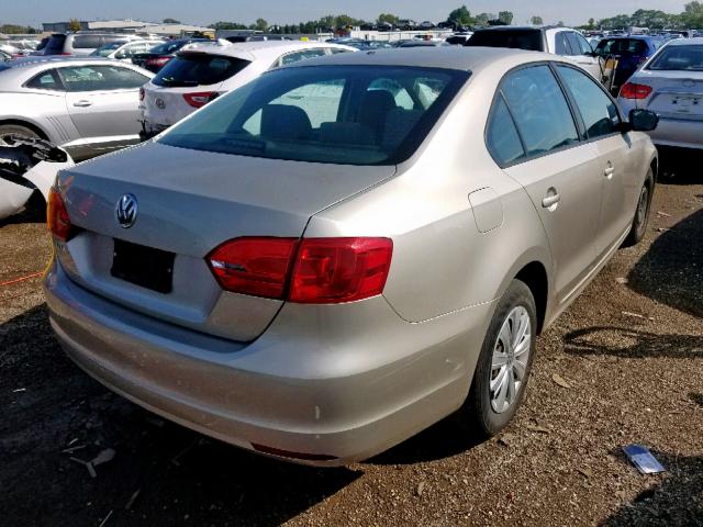 3VW2K7AJXEM231735 - 2014 VOLKSWAGEN JETTA BASE 棕色 照片 4