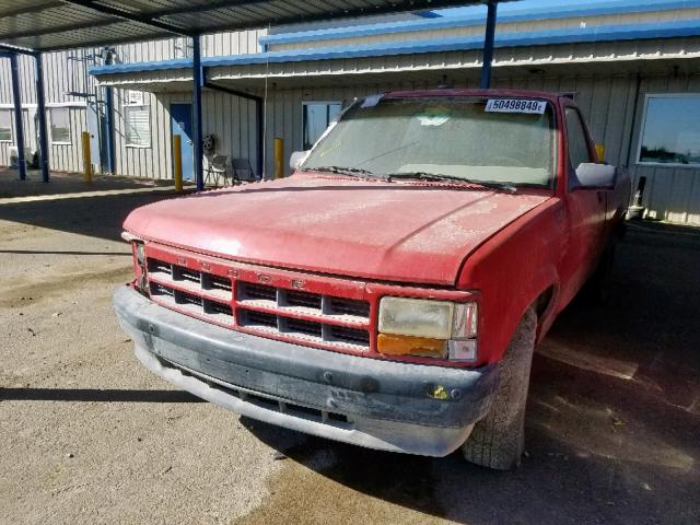 1B7FL26G3SW913725 - 1995 DODGE DAKOTA RED photo 2