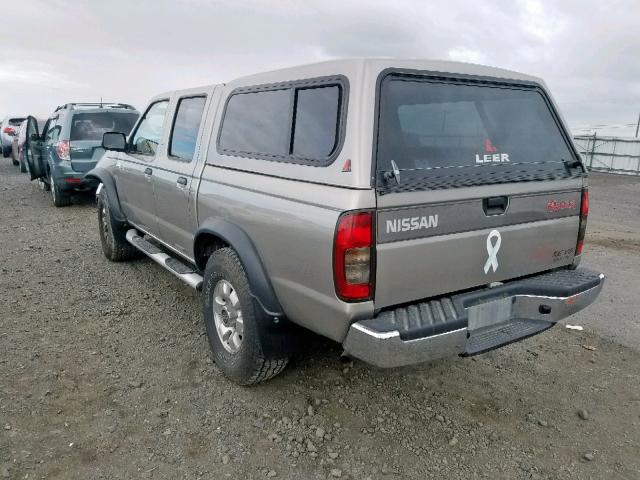 1N6ED27T9YC366861 - 2000 NISSAN FRONTIER C SILVER photo 3