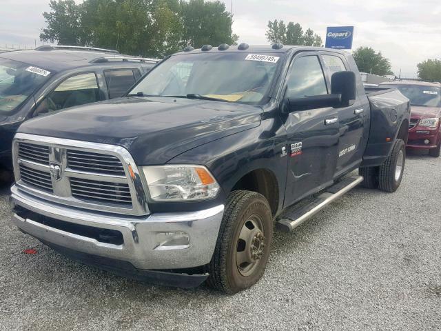 3D73Y4HL9AG142605 - 2010 DODGE RAM 3500 BLACK photo 2