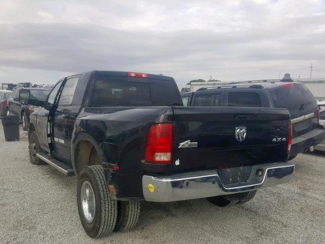 3D73Y4HL9AG142605 - 2010 DODGE RAM 3500 BLACK photo 3