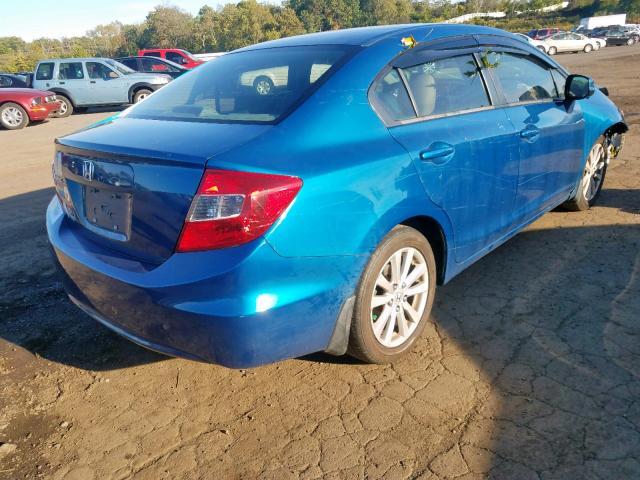 2HGFB2F88CH532496 - 2012 HONDA CIVIC EX BLUE photo 4