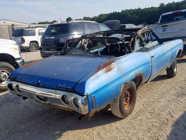 1D67H2B687809 - 1972 CHEVROLET CHEVELLE BLUE photo 4