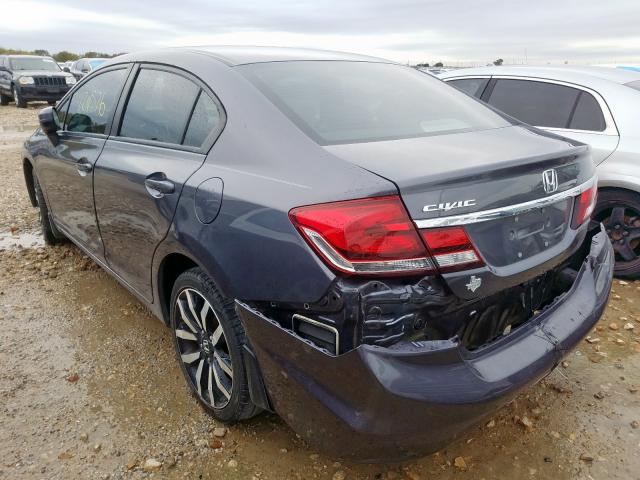 2HGFB2F92FH502732 - 2015 HONDA CIVIC EXL 灰色 照片 3