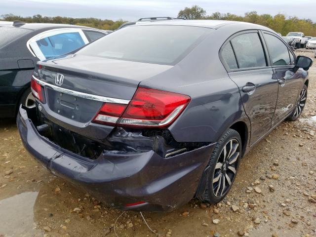 2HGFB2F92FH502732 - 2015 HONDA CIVIC EXL 灰色 照片 4
