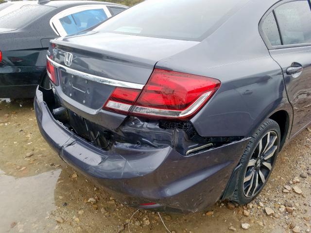 2HGFB2F92FH502732 - 2015 HONDA CIVIC EXL 灰色 照片 9