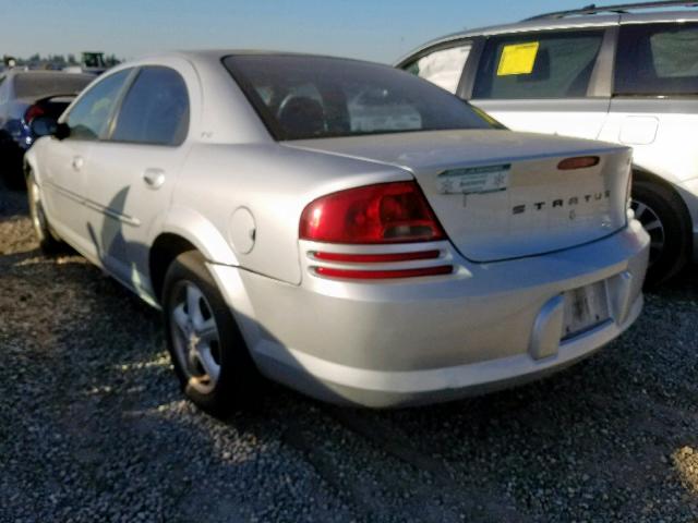 1B3EJ46X21N551339 - 2001 DODGE STRATUS SE SILVER photo 3