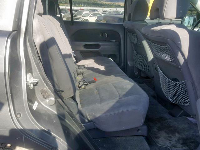 5FNYF18368B043938 - 2008 HONDA PILOT SE GRAY photo 6