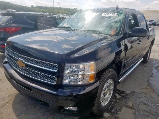 3GCUKTE22CG144396 - 2012 CHEVROLET SILVERADO BLACK photo 2