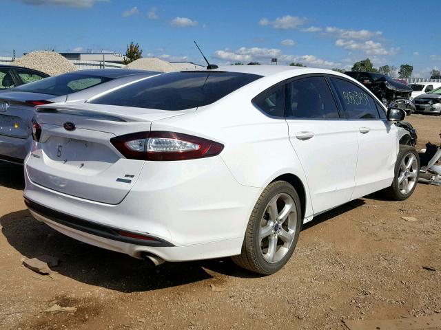 3FA6P0HD6ER312589 - 2014 FORD FUSION SE WHITE photo 4