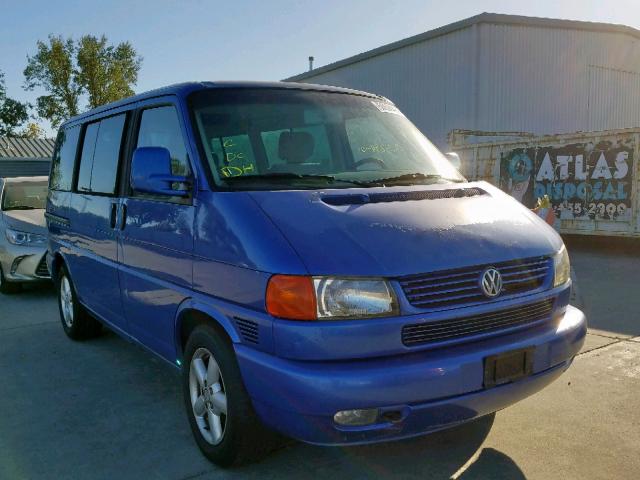 WV2MB47011H143505 - 2001 VOLKSWAGEN EUROVAN MV BLUE photo 1