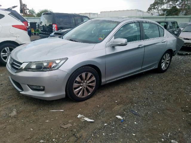 1HGCR2F8XDA162988 - 2013 HONDA ACCORD EXL BLUE photo 2