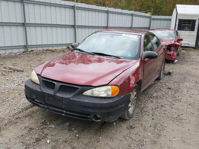 1G2NF52E43C178589 - 2003 PONTIAC GRAND AM S RED photo 2