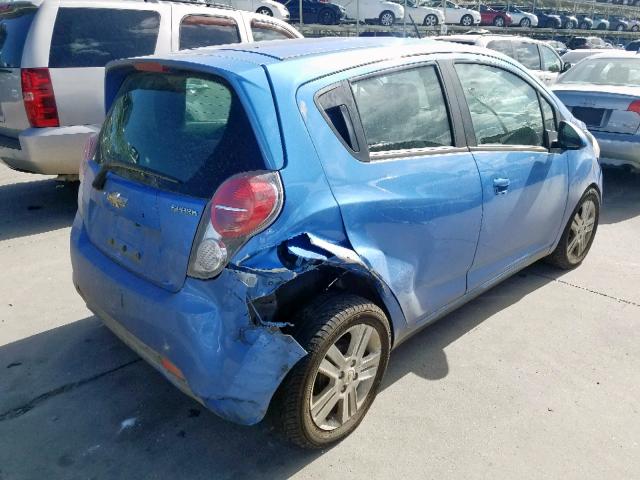 KL8CB6S92EC443643 - 2014 CHEVROLET SPARK LS BLUE photo 4