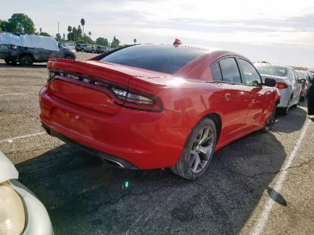 2C3CDXHG5GH328116 - 2016 DODGE CHARGER SX RED photo 4