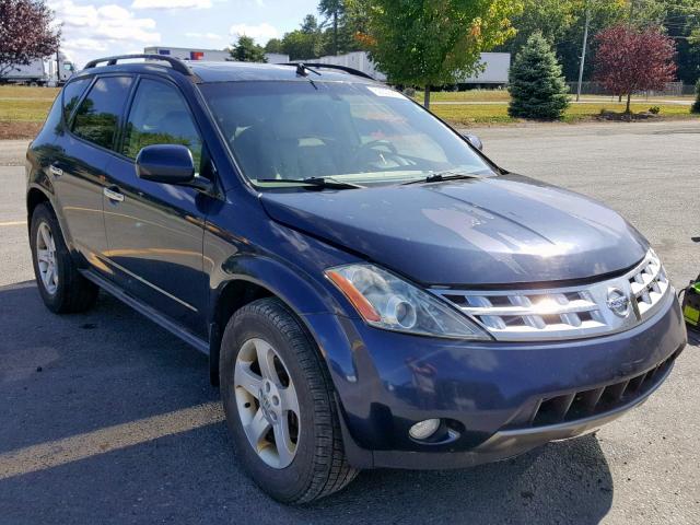 JN8AZ08W23W212066 - 2003 NISSAN MURANO SL BLUE photo 1